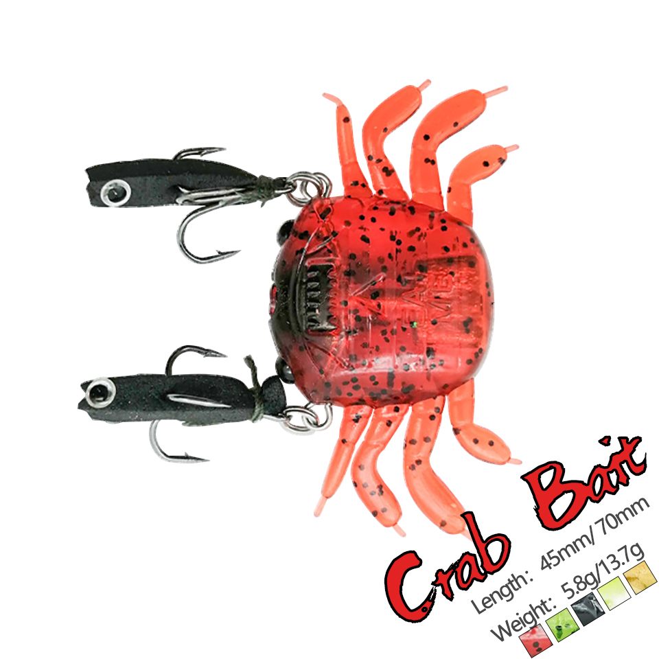 Fishing Lure Crankbait - 1Pcs 5.8G/13.7G Artificial Simulation Soft Crab