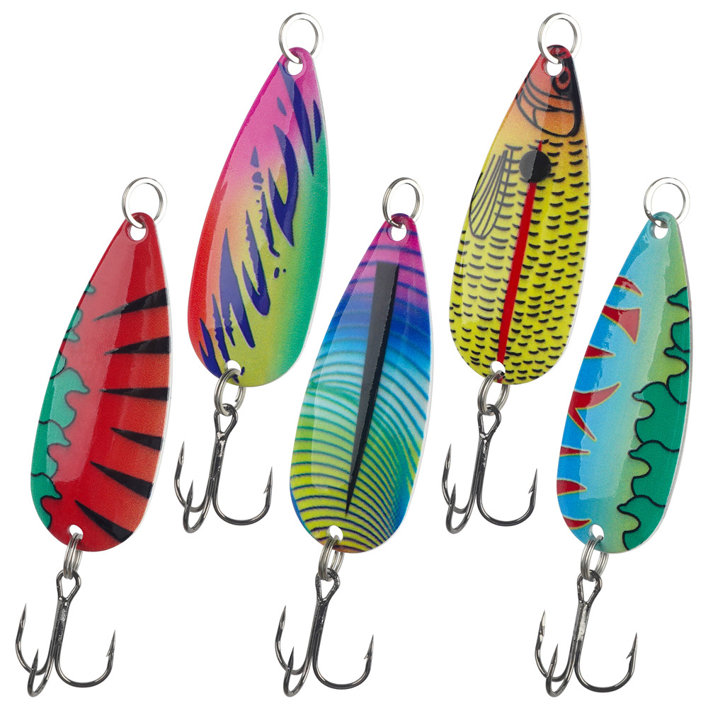 Fishing Lure Box - 5pcs Spoon Fishing lures Trolling spoon