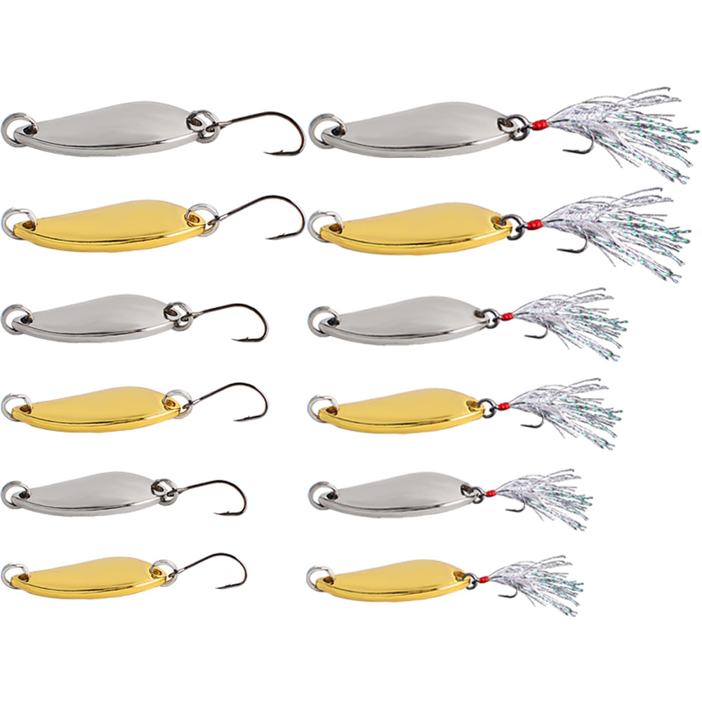 12pcs Metal Spoon Spinner Lure - Fishing Lure Swimbait recension och pris
