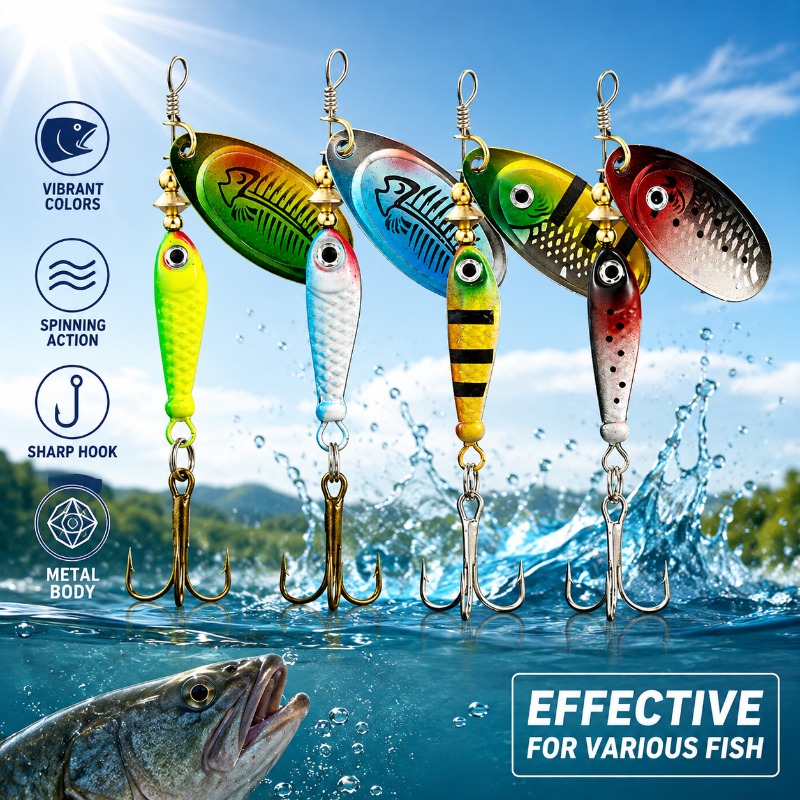 Fishing Spinner Lure Metal Rot - Fishing Lure Blade Bait recension och pris