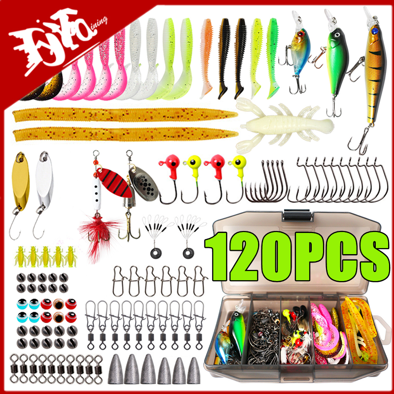 New 120PCS Fishing Lure Set So - Fishing Lure Making Kit recension och pris