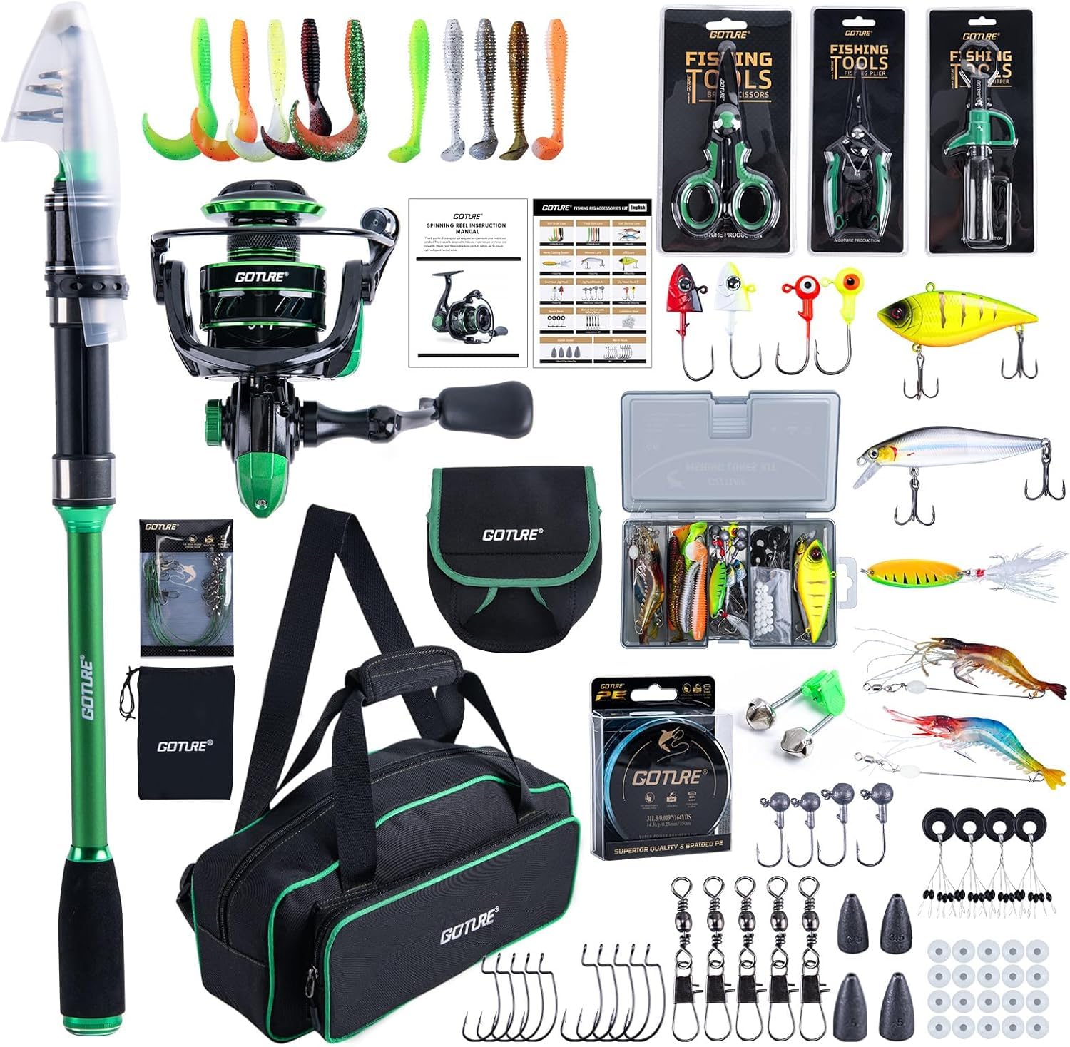 Goture 1.8M-2.7M Carbon Telesc - Fishing Lure Making Kit recension och pris