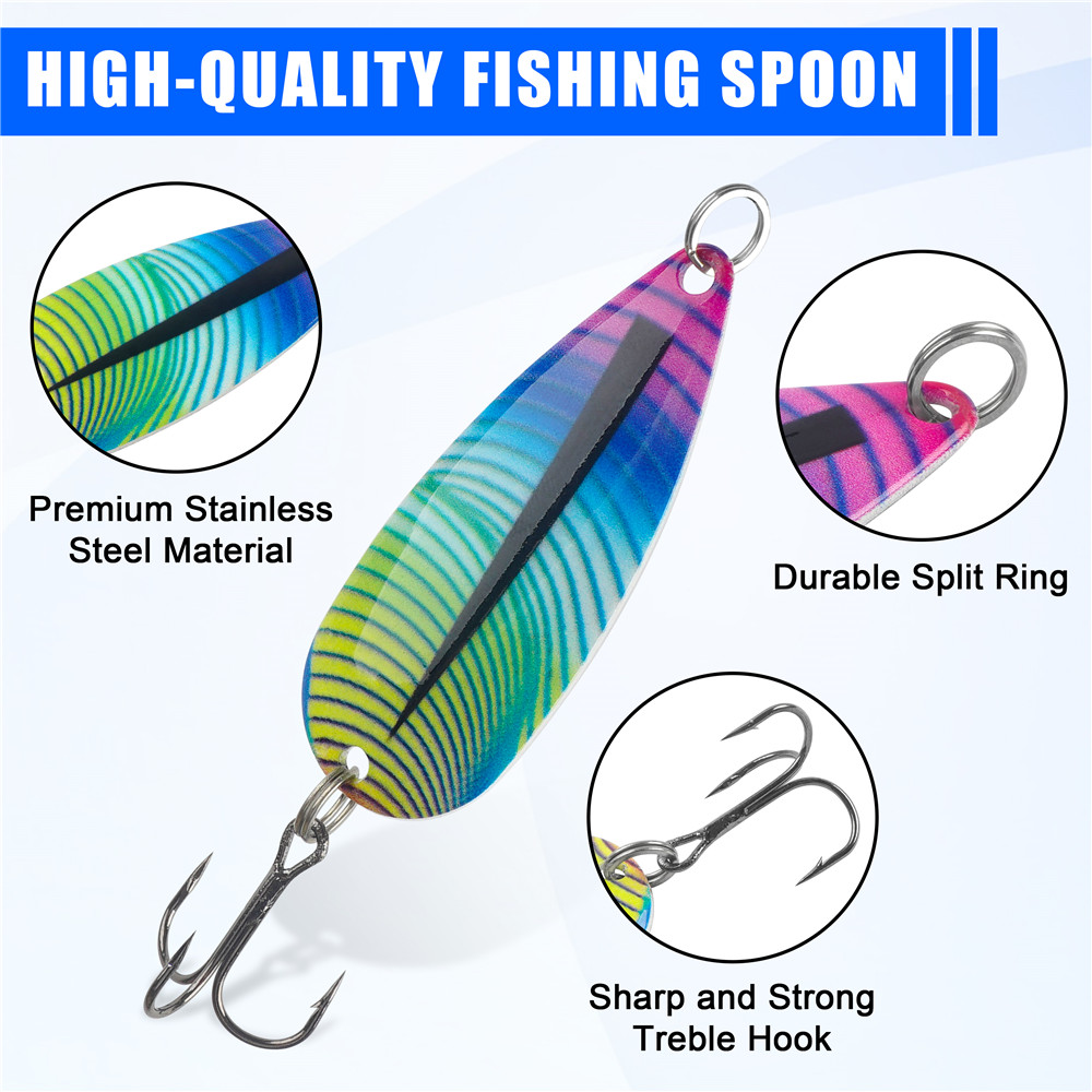 5pcs Spoon Fishing lures Troll - Fishing Lure Box recension och pris