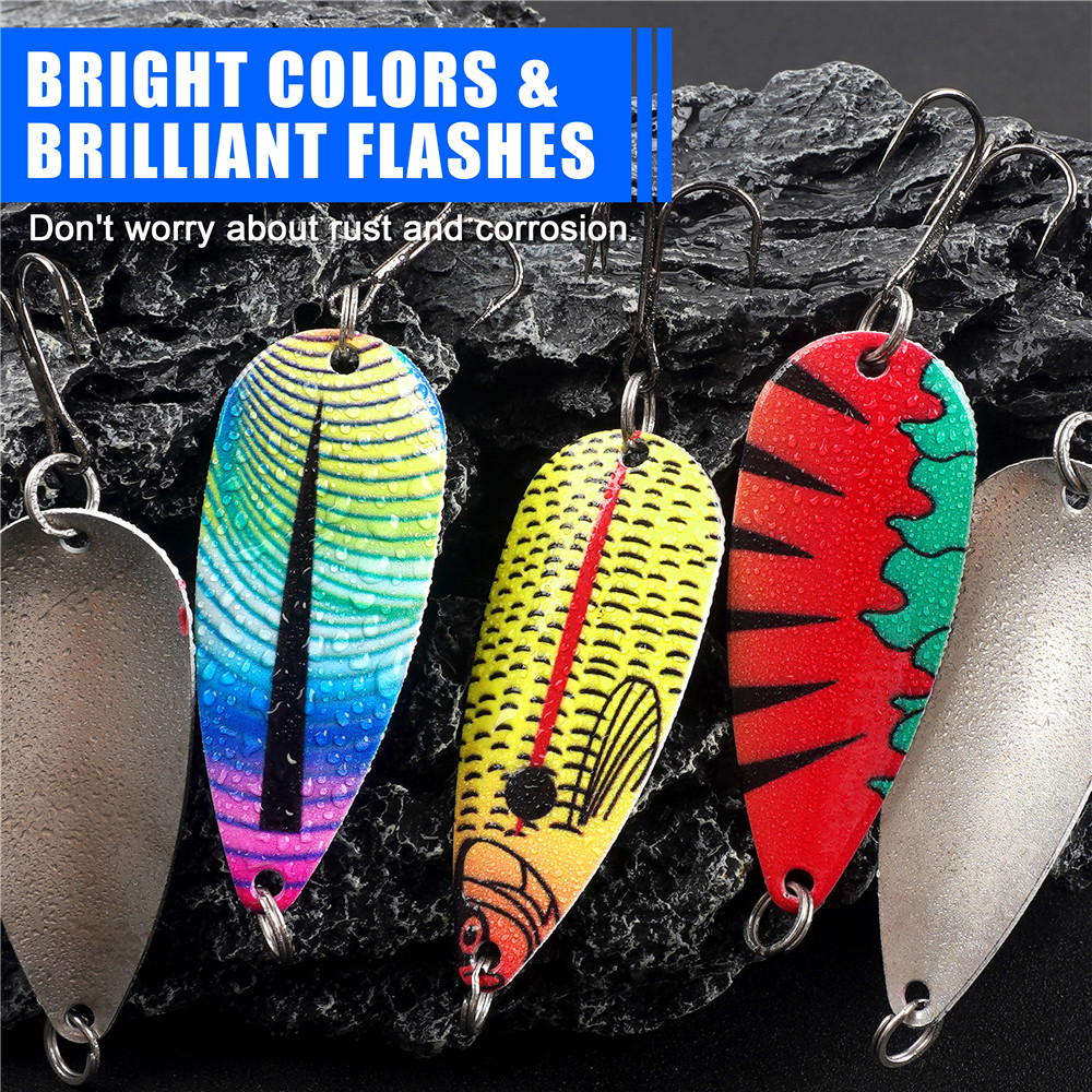 5pcs Spoon Fishing lures Troll - Fishing Lure Box recension och pris