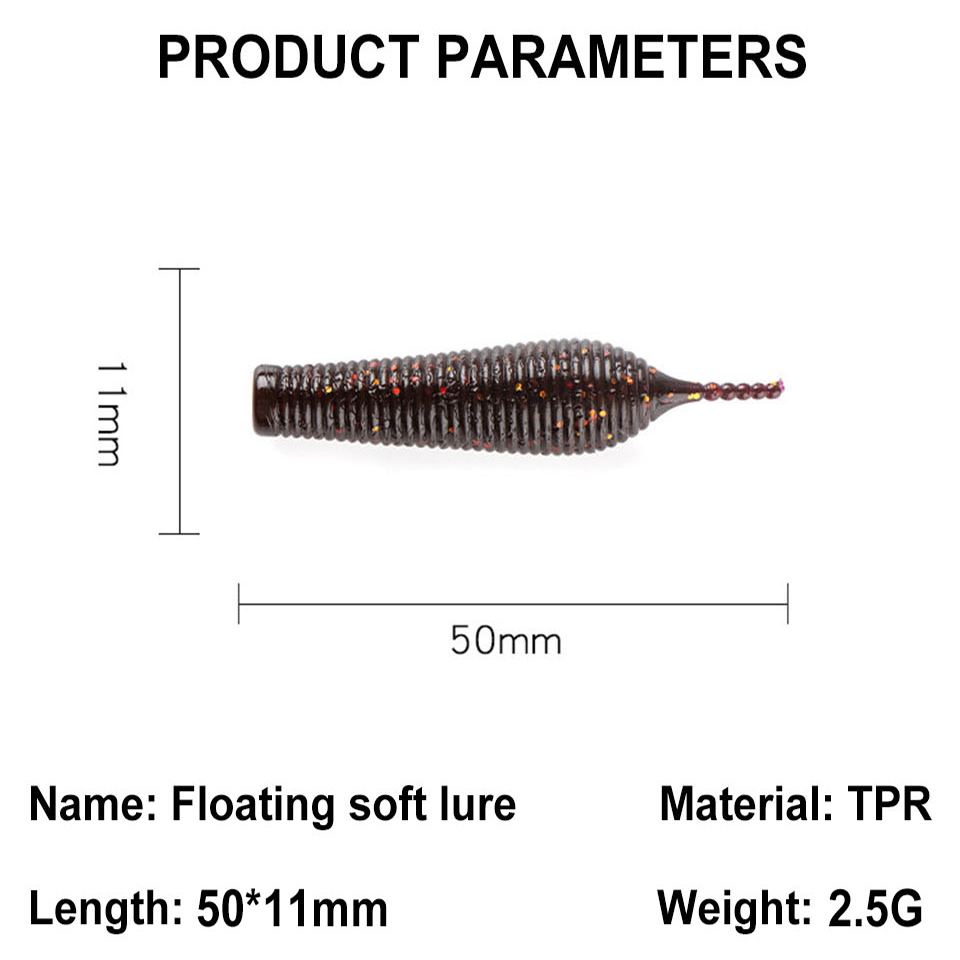 Loogdeel 6PCS 5cm/2.5g Floatin - Fishing Lure Soft Plastic recension och pris